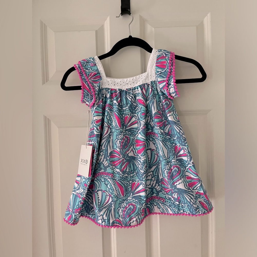 Rare Lilly Pulitzer for Target Girl’s 2T sleeveless dress-pink/blue/white preppy